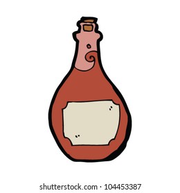 botella de ron pirata de dibujos animados