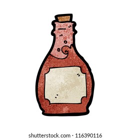 botella de ron pirata de dibujos animados