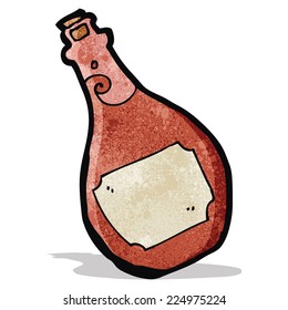 botella de ron pirata de dibujos animados