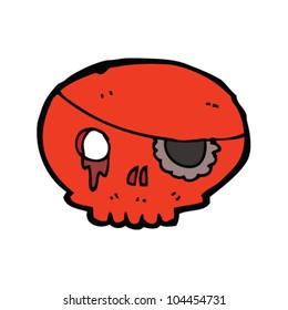 cráneo de pirata de dibujos animados