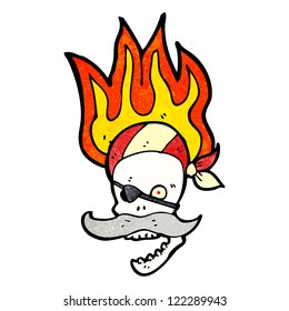 cartoon pirate skull