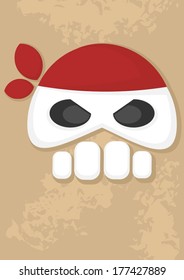 cartoon pirate skull 