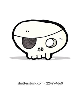 cráneo de pirata de dibujos animados