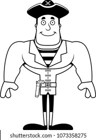 A cartoon pirate smiling.