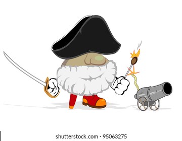cartoon pirate. vector illustration 2