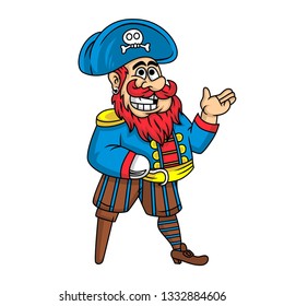 Cartoon of Pirate Vector Illustration