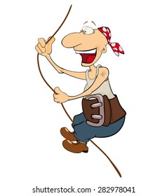 Cartoon pirate. Vector illustration