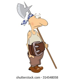Cartoon pirate. Vector illustration