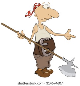 Cartoon pirate. Vector illustration