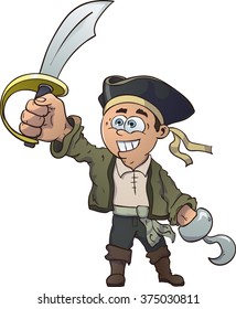 Cartoon pirate, vertor illustration