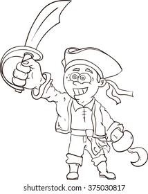 Cartoon pirate, vertor illustration