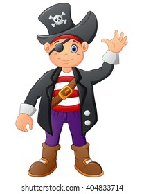 cartoon pirate waving