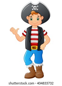 cartoon pirate waving
