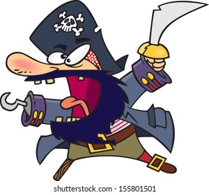 Cartoon pirate yelling