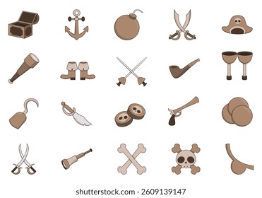 Cartoon Pirates Treasure Hunt Element