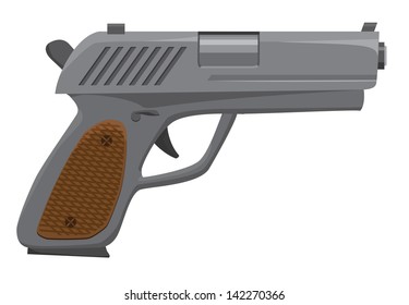 cartoon pistol, game weapon