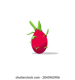 dibujos animados de diseño plano de fruta Pitaya. ilustración vectorial