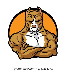 Diseño del logotipo de la mascota Pittbull