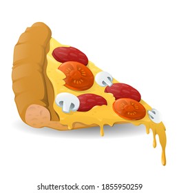 Cartoon Pizza Fast Food Vector Stock Vector (Royalty Free) 1855950259 ...