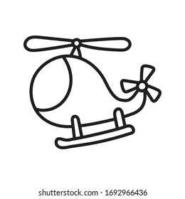 Cartoon plane. Coloring book. Vector image for children. It can be used on invitations, textiles, t-shirts, posters, and so on.