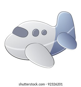 cartoon plane isolated on white