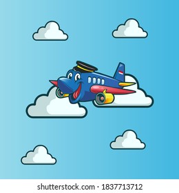 cartoon plane vector character design