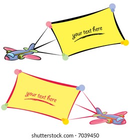 cartoon planes with banners (vector) - blank for your own text