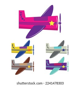 Aviones de dibujos animados en el cielo