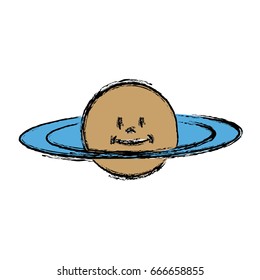 cartoon planet saturn space astronomy