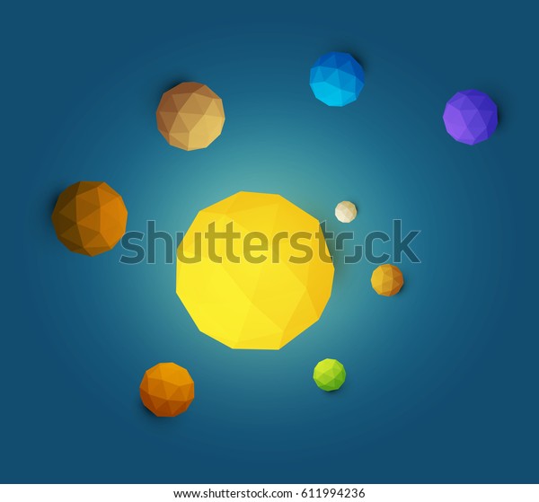 Cartoon Planet Solar System Science Concept Stock Vector