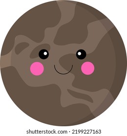 Cartoon planet vector. full color planet illustration