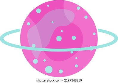 Cartoon planet vector. full color planet illustration