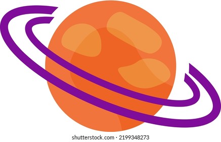 Cartoon planet vector. full color planet illustration