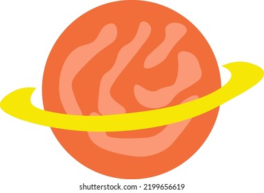 Cartoon planet vector. full color planet illustration