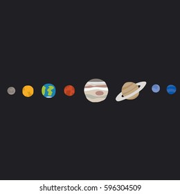 Cartoon Planets Solar System
