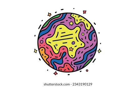 Cartoon Planets and Space Poster Design