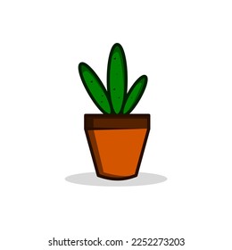 cartoon plant vector design on white background