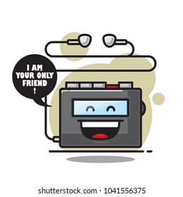 Cartoon player character. Vector illustration
