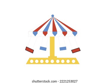 Instalaciones de juegos de caricatura carrusel, el juego más común en los parques infantiles, colorido y muy hermoso para rotar