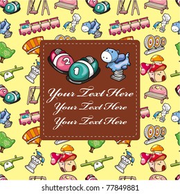 cartoon playground seamless pattern