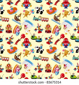 cartoon playground seamless pattern