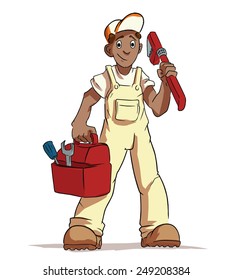 Cartoon plumber