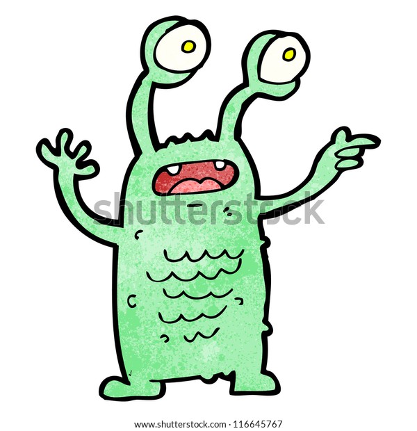 Cartoon Pointing Alien Stock Vector (Royalty Free) 116645767 | Shutterstock