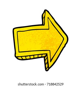 flecha señaladora de dibujos animados