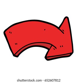 cartoon pointing arrow sign