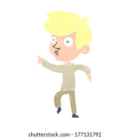 cartoon pointing boy