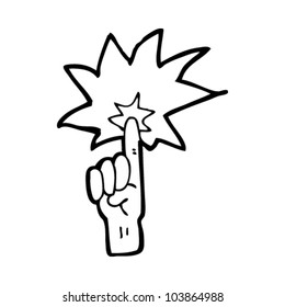 dedo señalador de dibujos animados