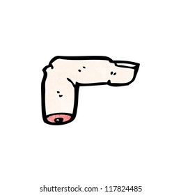 dedo señalador de dibujos animados