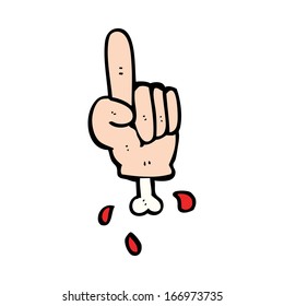 cartoon pointing halloween hand