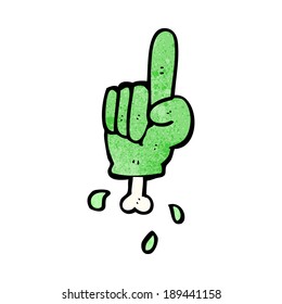 cartoon pointing halloween hand